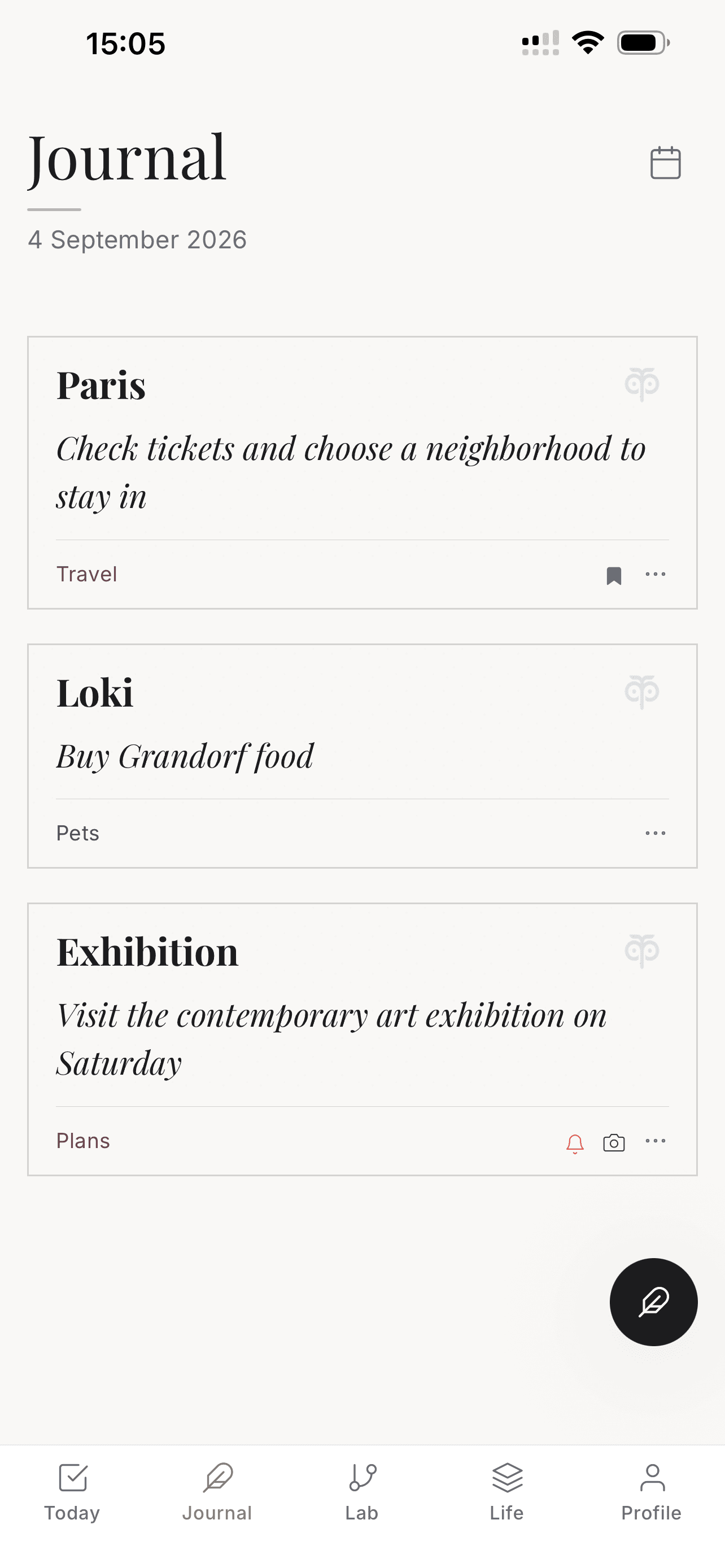 Keep personal notes organized.