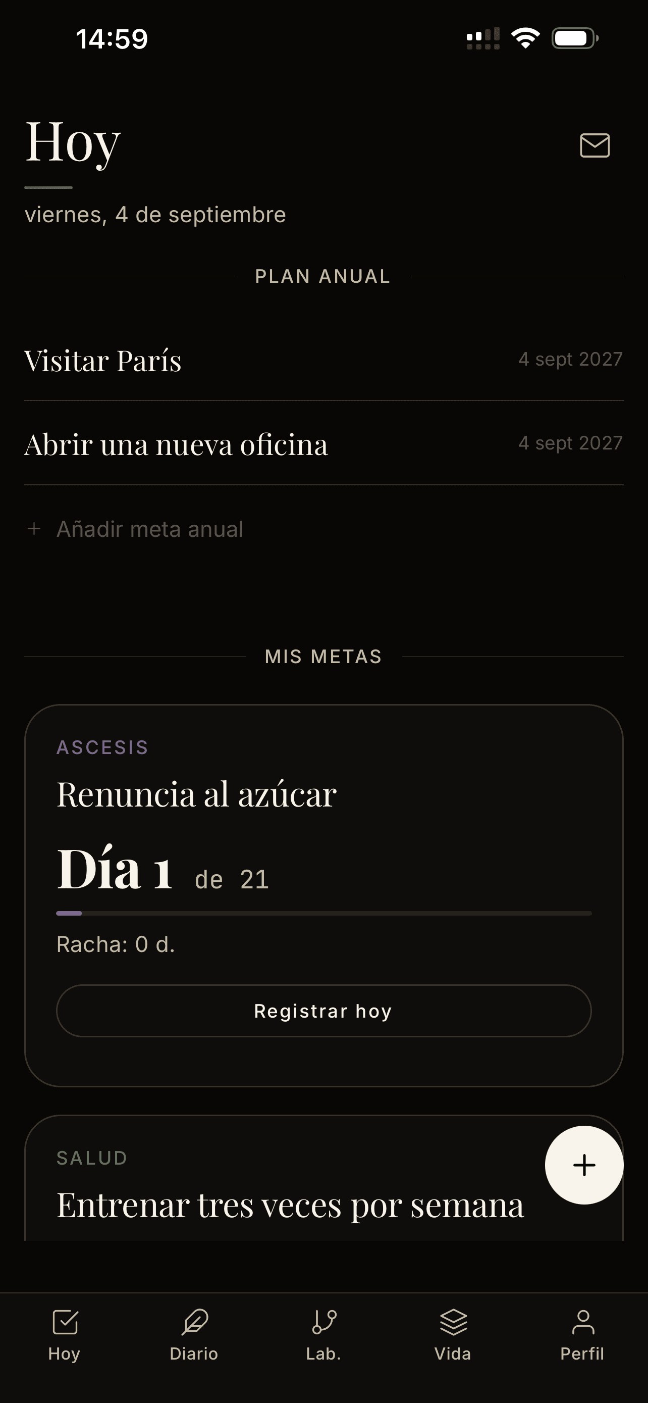 Construye constancia con el tiempo.