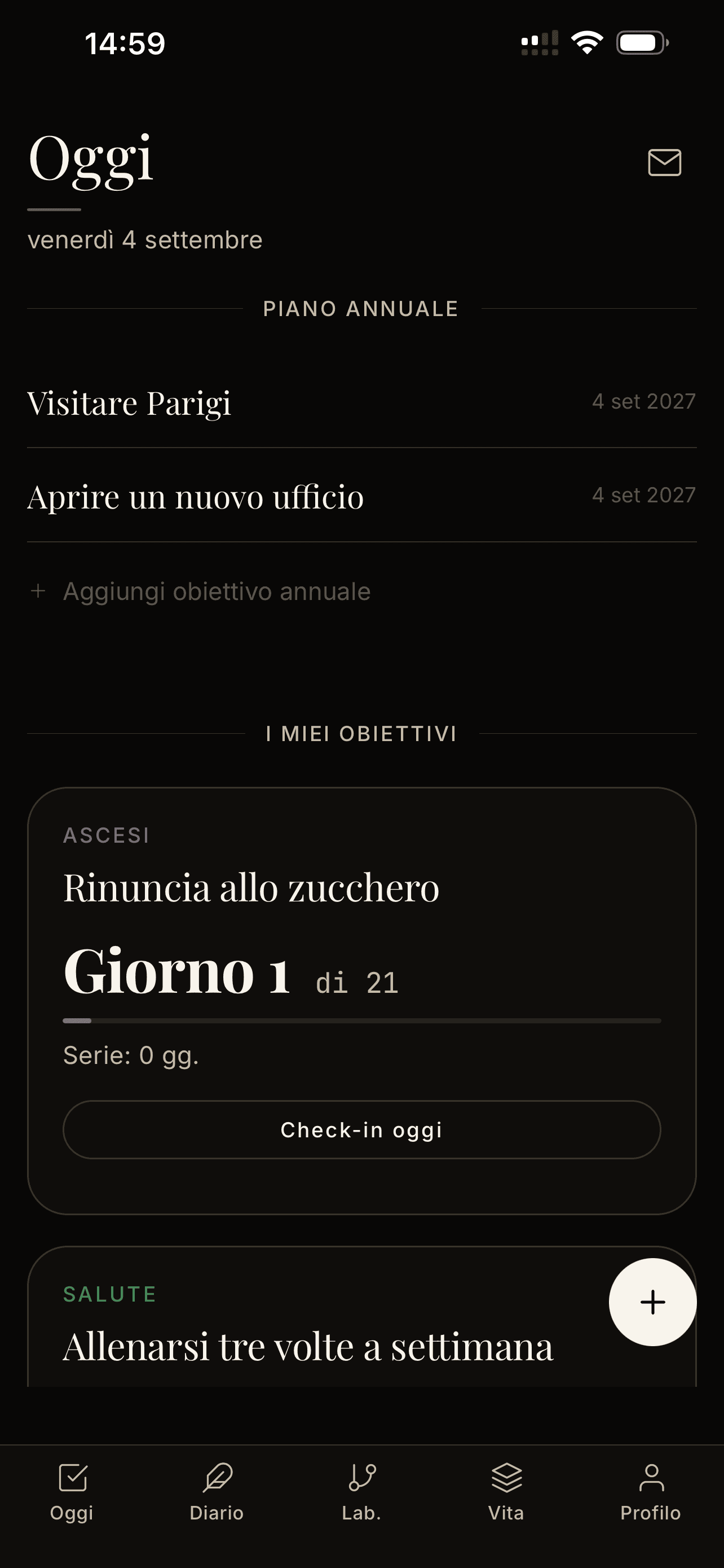 Costruisci costanza nel tempo.