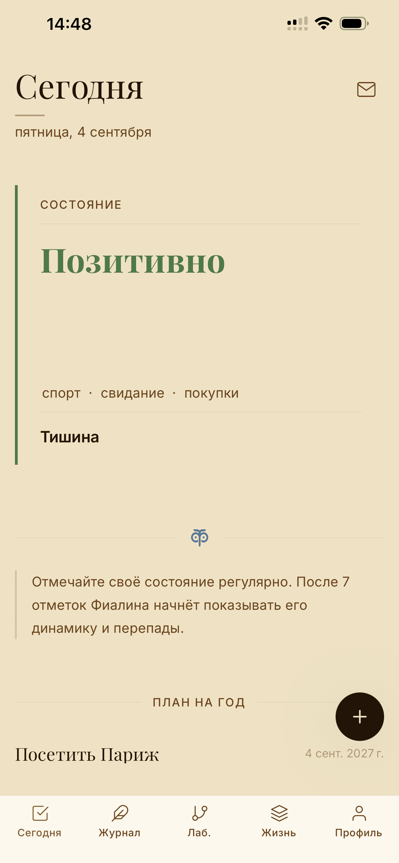 Наблюдайте, каким был день.